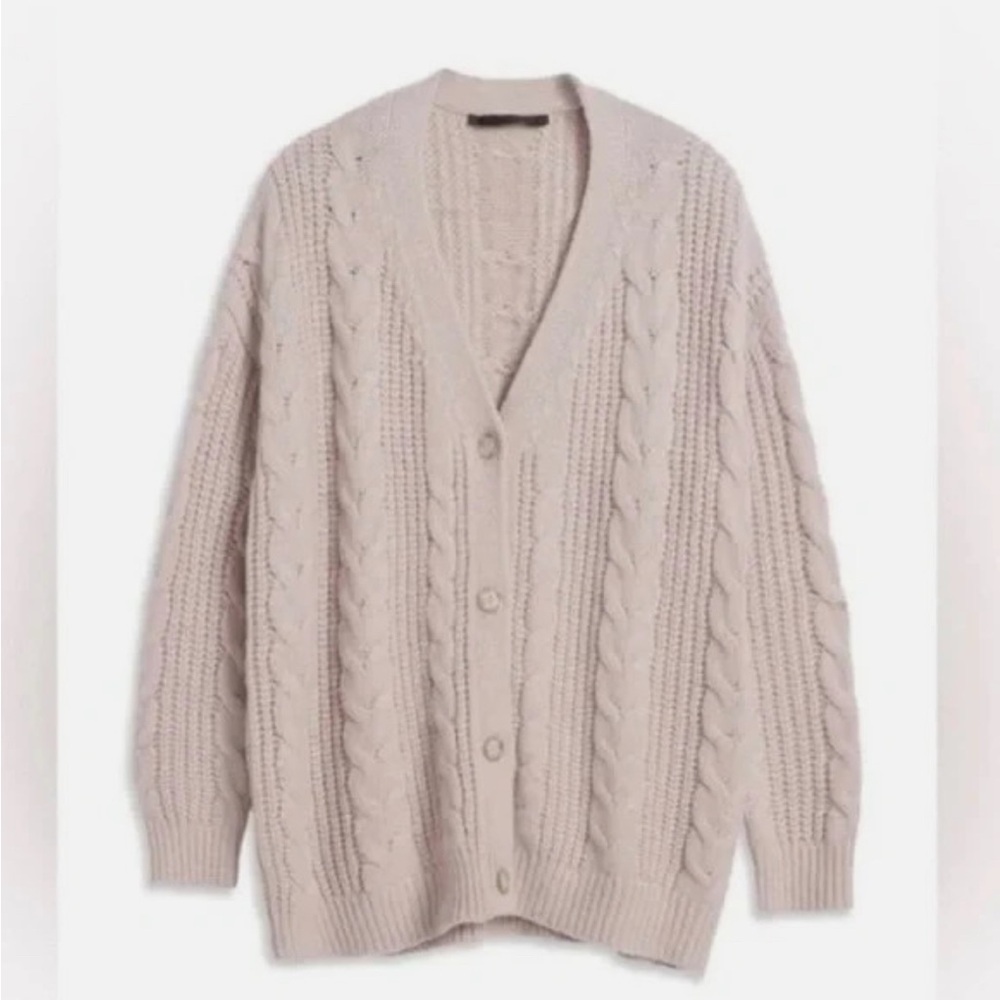 NWT Jenni Kayne Cable Cocoon Cardigan in Blush, XS